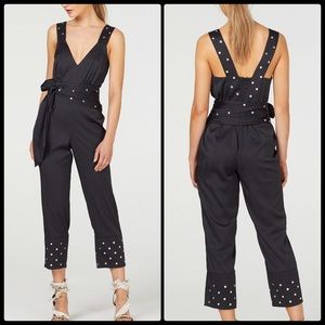 Stevie May Black Jumpsuit with White Accents